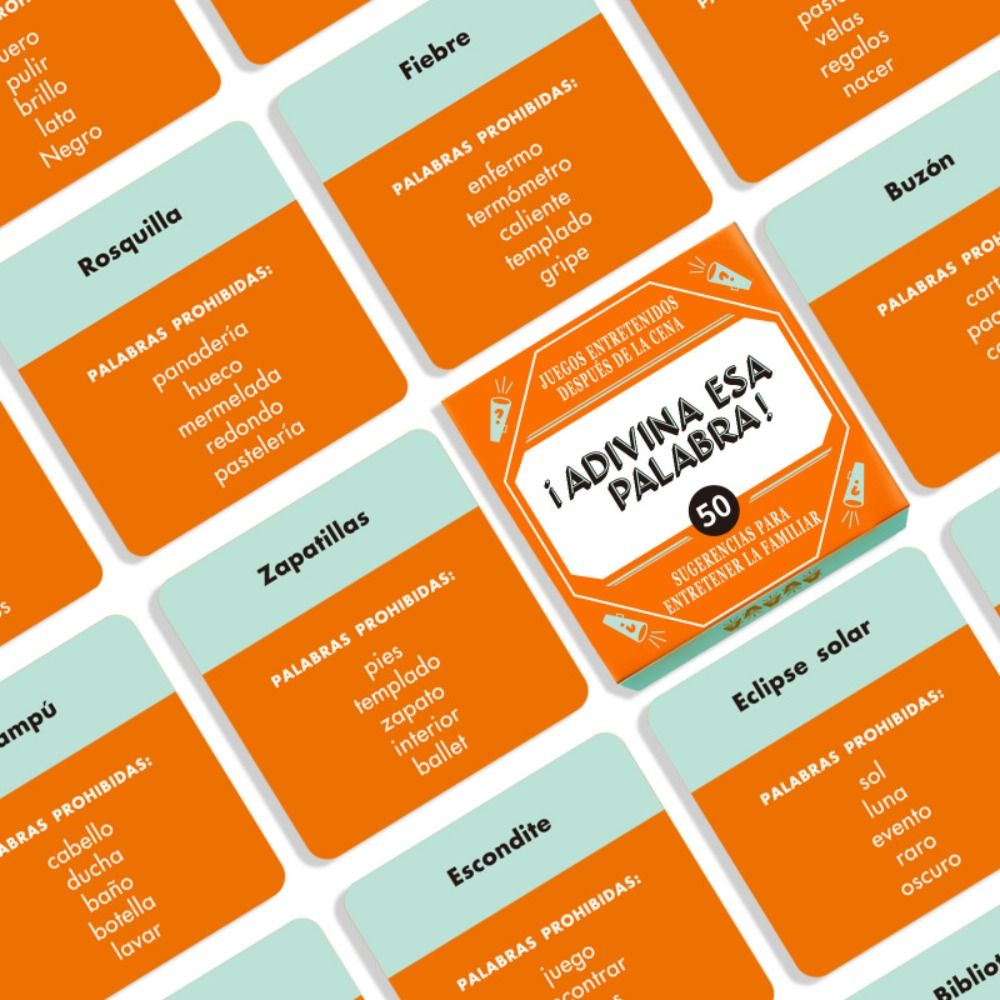 Party Games Name - Grappige Spaanse spelkaarten, interactief spel met